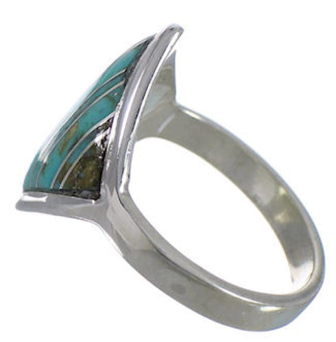Sterling Silver Turquoise Southwest Ring Size 6-1/4 UX34338